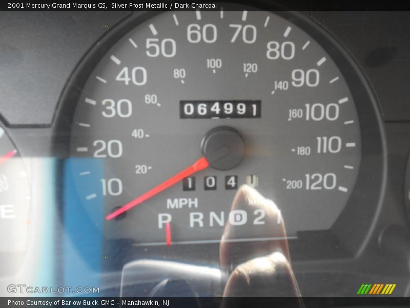 Silver Frost Metallic / Dark Charcoal 2001 Mercury Grand Marquis GS