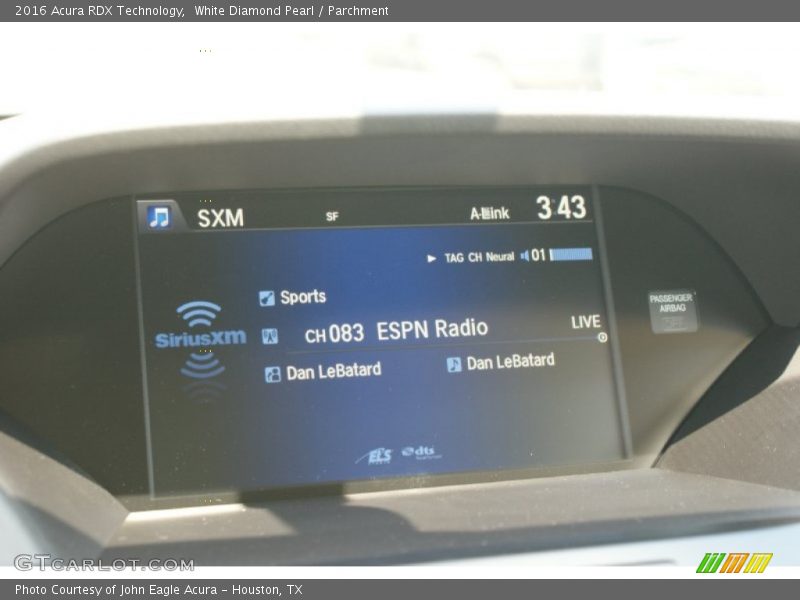 White Diamond Pearl / Parchment 2016 Acura RDX Technology