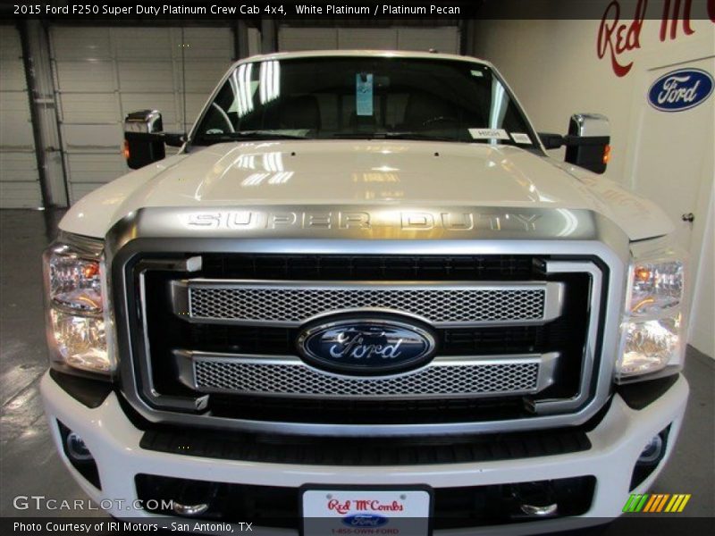 White Platinum / Platinum Pecan 2015 Ford F250 Super Duty Platinum Crew Cab 4x4