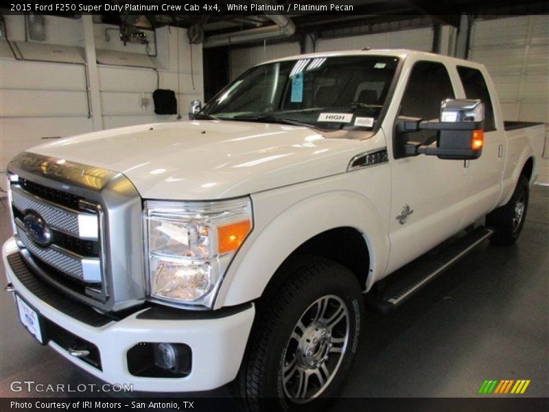White Platinum / Platinum Pecan 2015 Ford F250 Super Duty Platinum Crew Cab 4x4