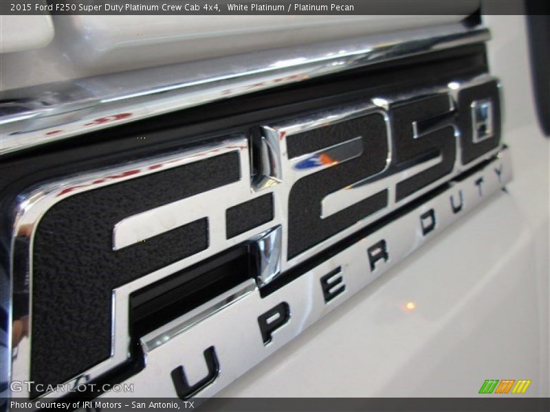 White Platinum / Platinum Pecan 2015 Ford F250 Super Duty Platinum Crew Cab 4x4