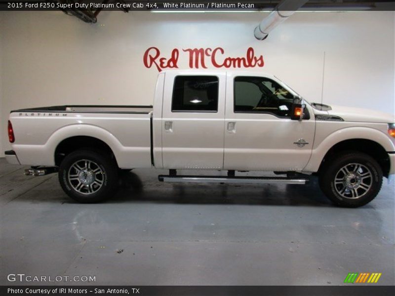 White Platinum / Platinum Pecan 2015 Ford F250 Super Duty Platinum Crew Cab 4x4