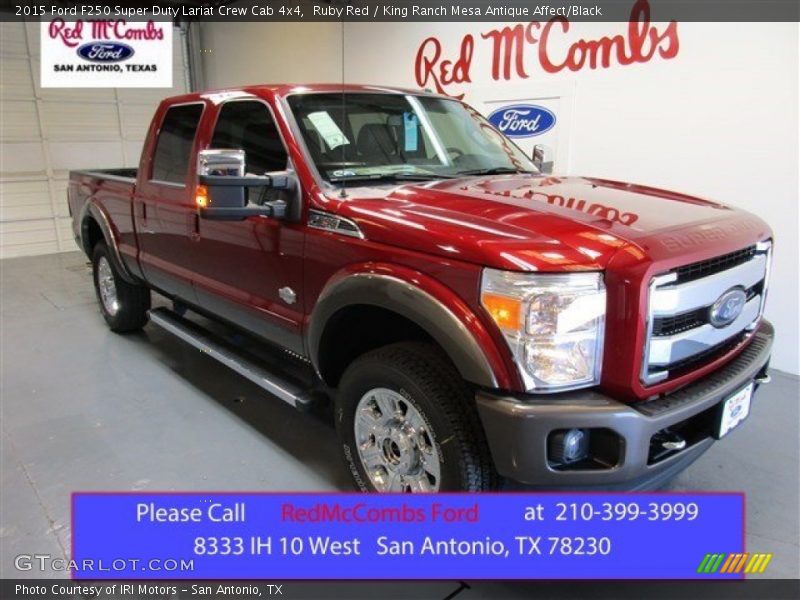 Ruby Red / King Ranch Mesa Antique Affect/Black 2015 Ford F250 Super Duty Lariat Crew Cab 4x4
