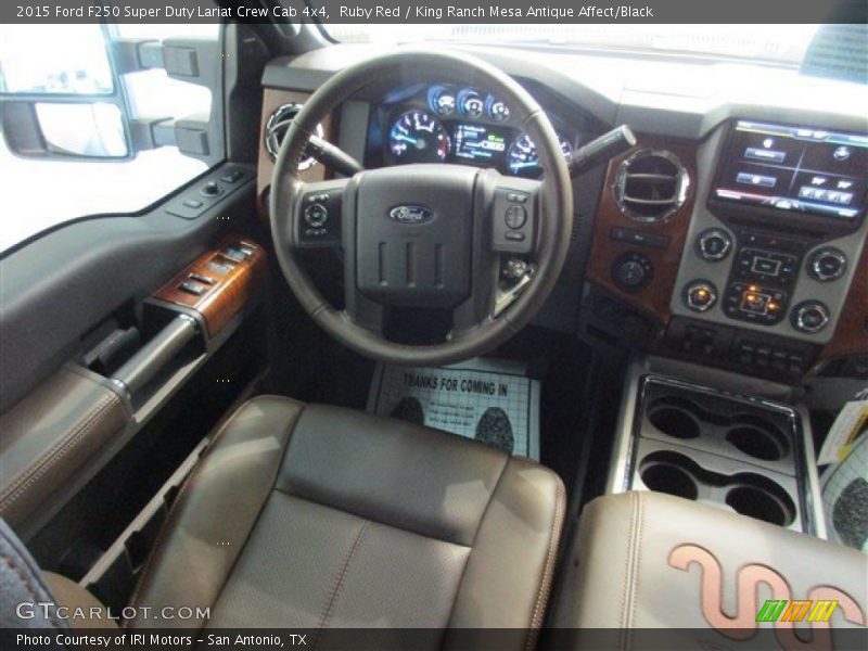 Ruby Red / King Ranch Mesa Antique Affect/Black 2015 Ford F250 Super Duty Lariat Crew Cab 4x4