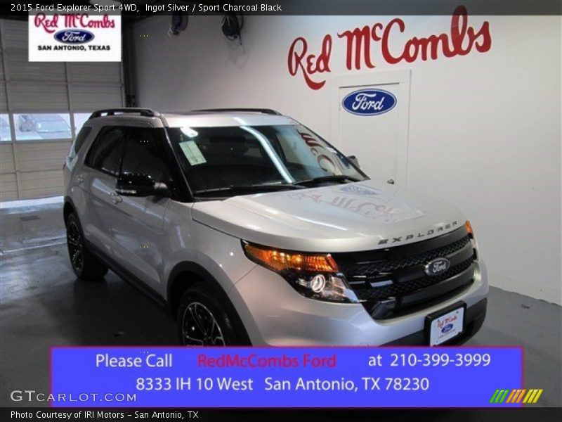 Ingot Silver / Sport Charcoal Black 2015 Ford Explorer Sport 4WD