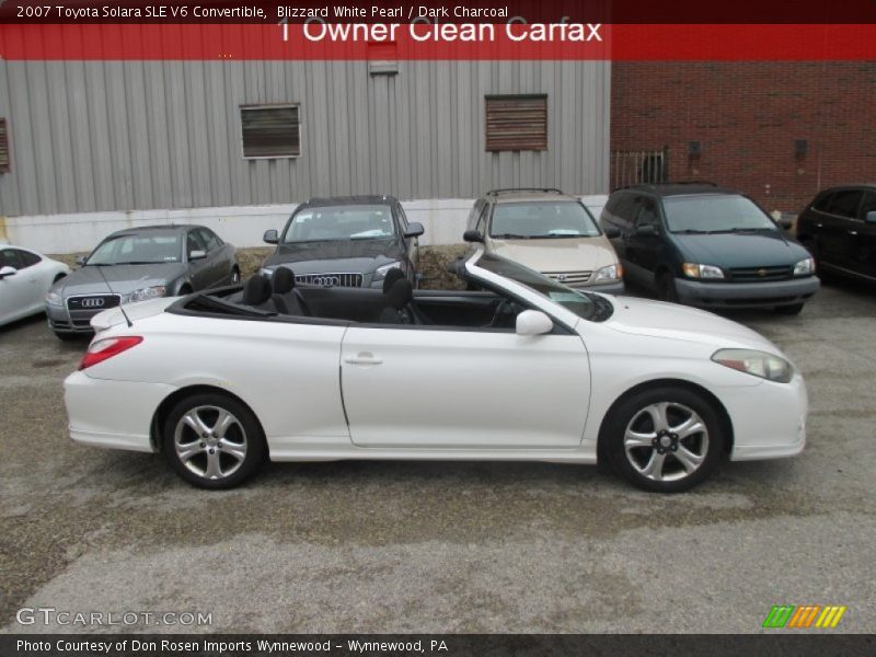 Blizzard White Pearl / Dark Charcoal 2007 Toyota Solara SLE V6 Convertible