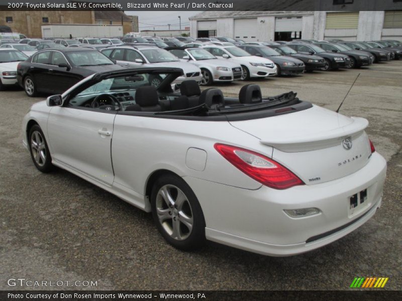 Blizzard White Pearl / Dark Charcoal 2007 Toyota Solara SLE V6 Convertible