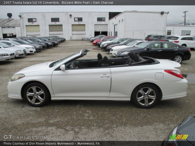 Blizzard White Pearl / Dark Charcoal 2007 Toyota Solara SLE V6 Convertible