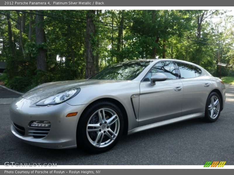 Platinum Silver Metallic / Black 2012 Porsche Panamera 4