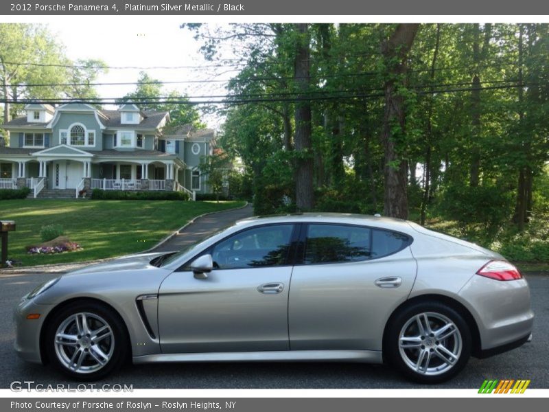 Platinum Silver Metallic / Black 2012 Porsche Panamera 4