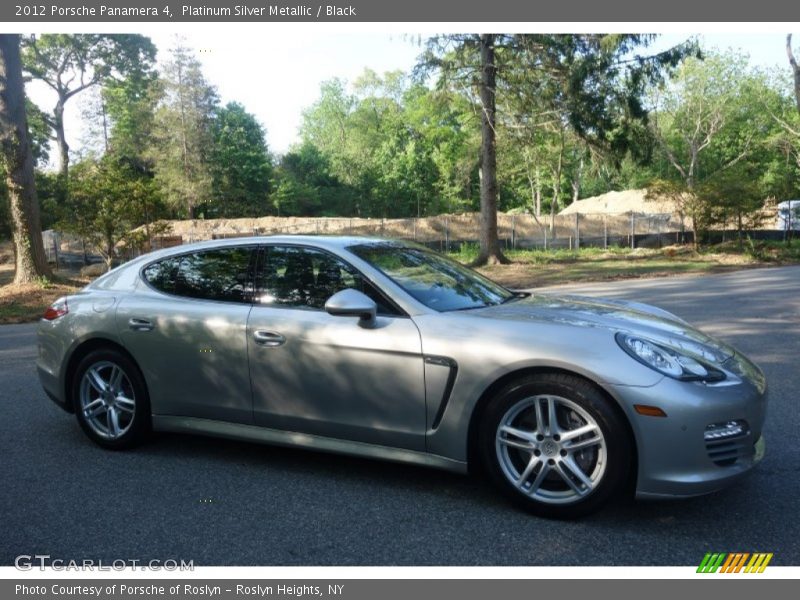 Platinum Silver Metallic / Black 2012 Porsche Panamera 4