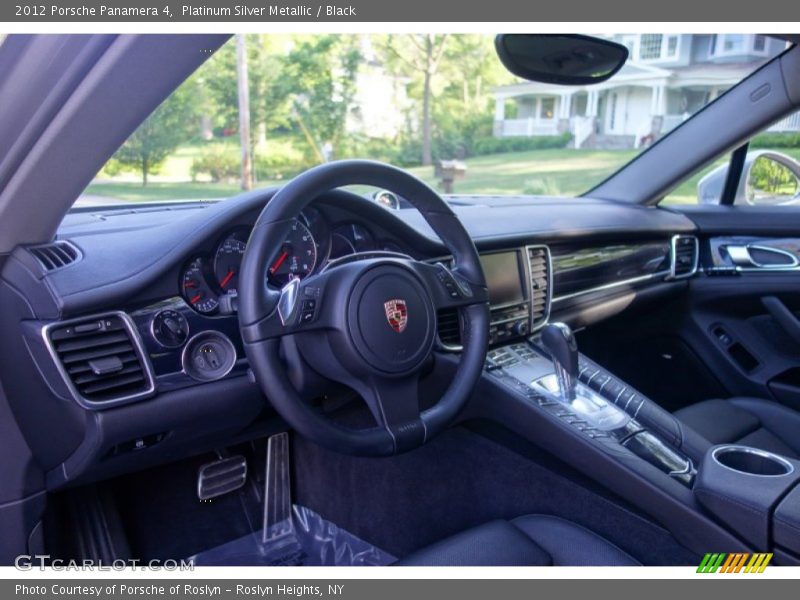 Platinum Silver Metallic / Black 2012 Porsche Panamera 4