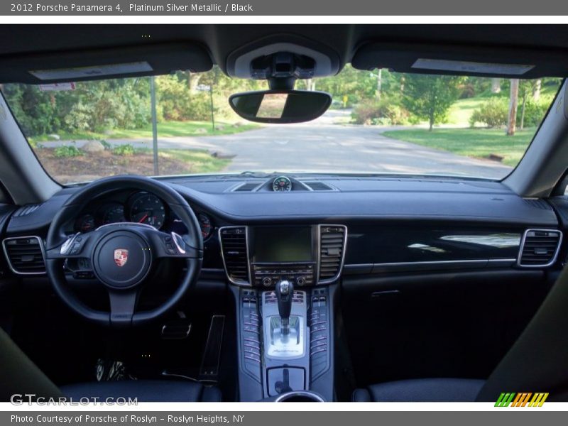 Platinum Silver Metallic / Black 2012 Porsche Panamera 4