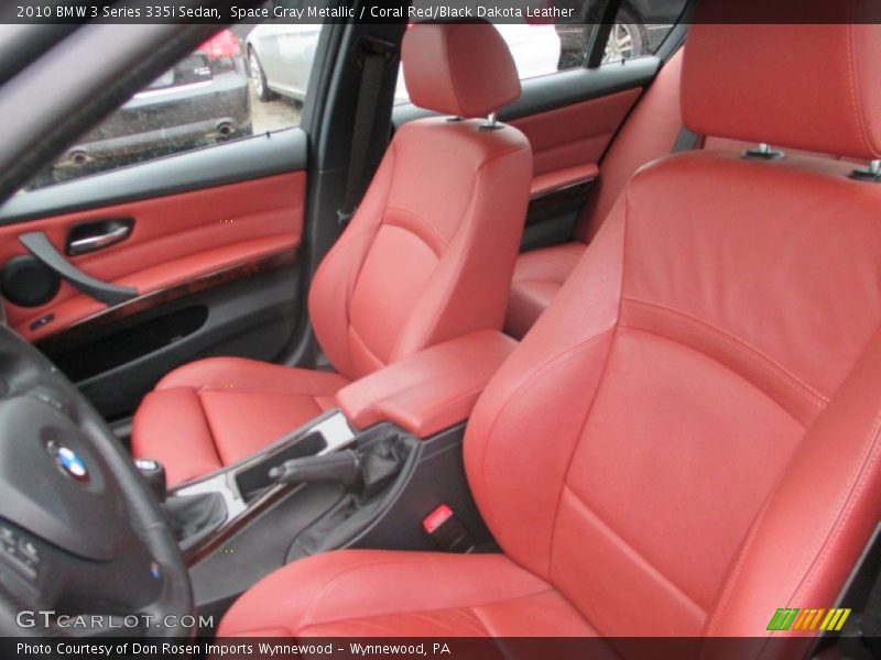  2010 3 Series 335i Sedan Coral Red/Black Dakota Leather Interior