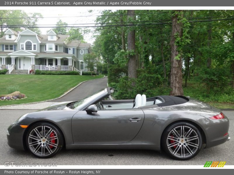 Agate Grey Metallic / Agate Grey/Pebble Grey 2014 Porsche 911 Carrera S Cabriolet