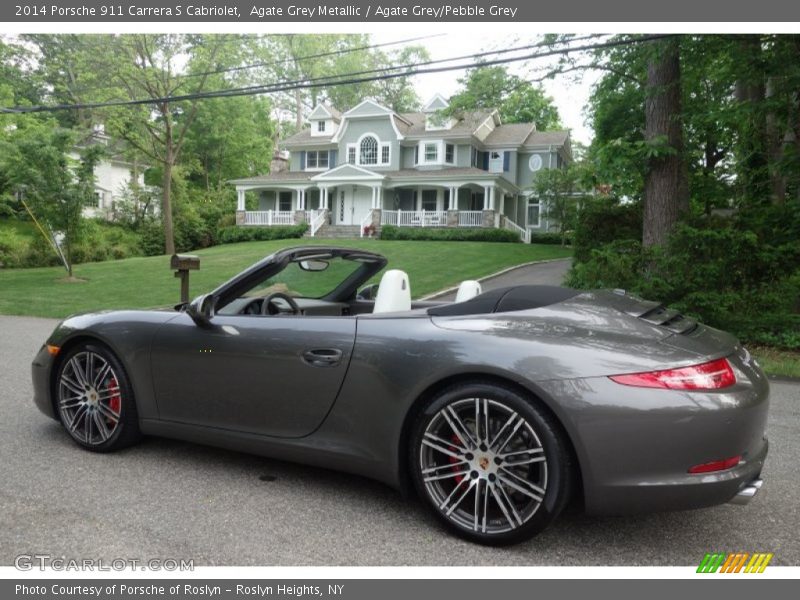 Agate Grey Metallic / Agate Grey/Pebble Grey 2014 Porsche 911 Carrera S Cabriolet
