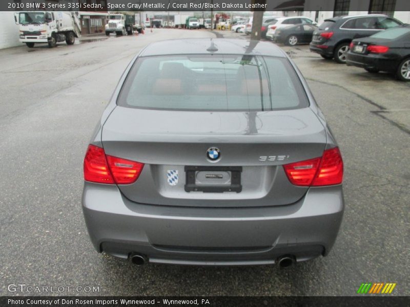 Space Gray Metallic / Coral Red/Black Dakota Leather 2010 BMW 3 Series 335i Sedan