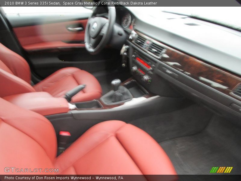 Space Gray Metallic / Coral Red/Black Dakota Leather 2010 BMW 3 Series 335i Sedan