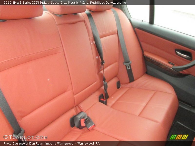 Space Gray Metallic / Coral Red/Black Dakota Leather 2010 BMW 3 Series 335i Sedan