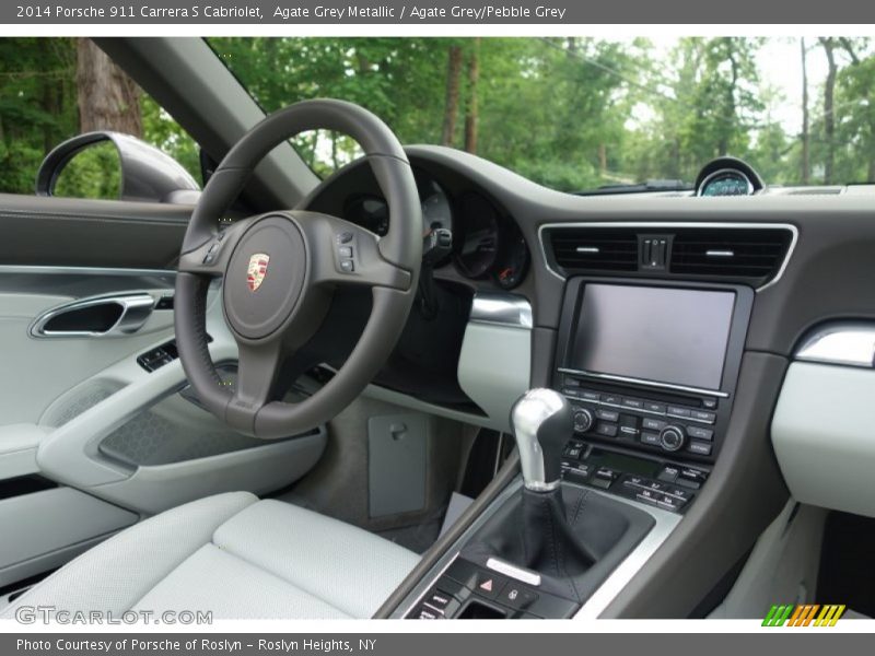 Agate Grey Metallic / Agate Grey/Pebble Grey 2014 Porsche 911 Carrera S Cabriolet