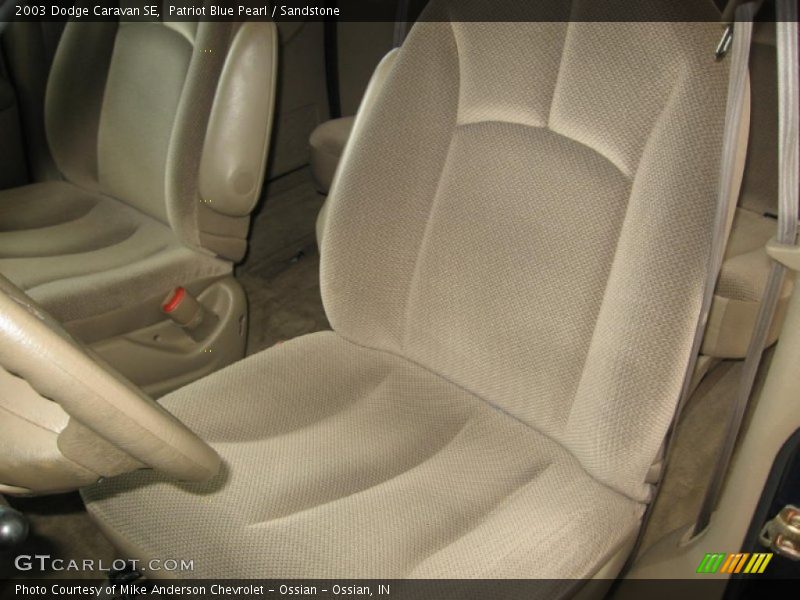 Patriot Blue Pearl / Sandstone 2003 Dodge Caravan SE