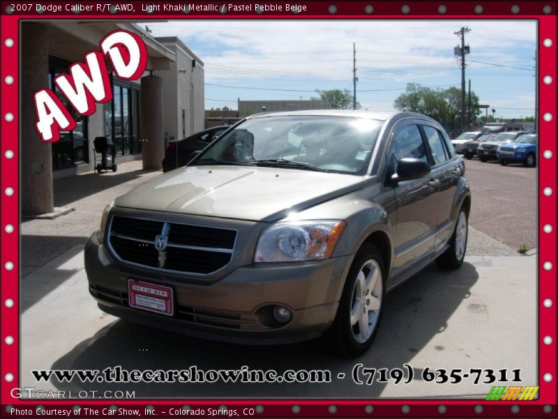 Light Khaki Metallic / Pastel Pebble Beige 2007 Dodge Caliber R/T AWD