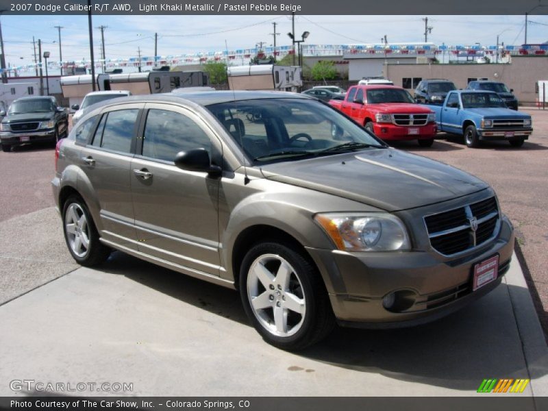 Light Khaki Metallic / Pastel Pebble Beige 2007 Dodge Caliber R/T AWD