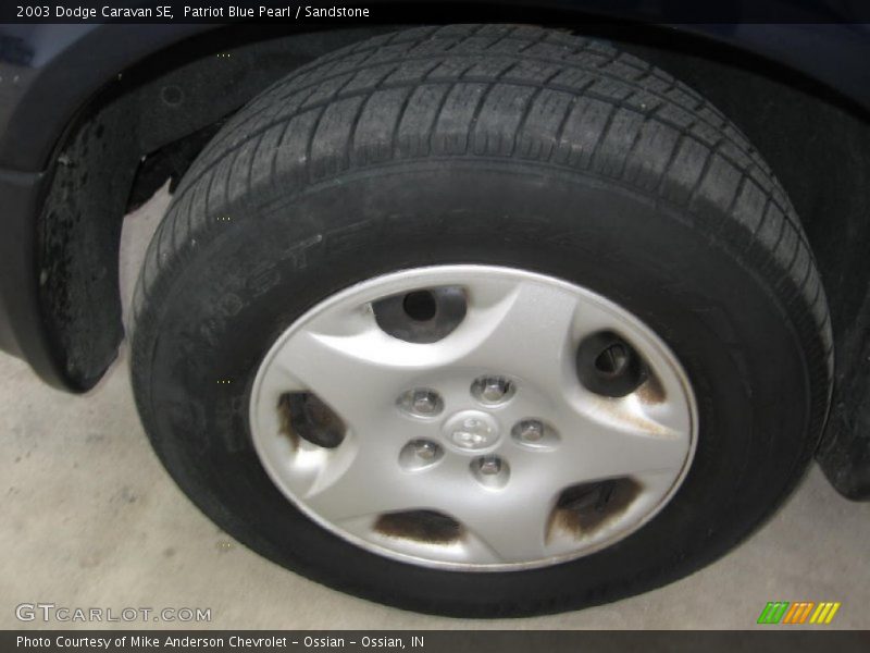 Patriot Blue Pearl / Sandstone 2003 Dodge Caravan SE