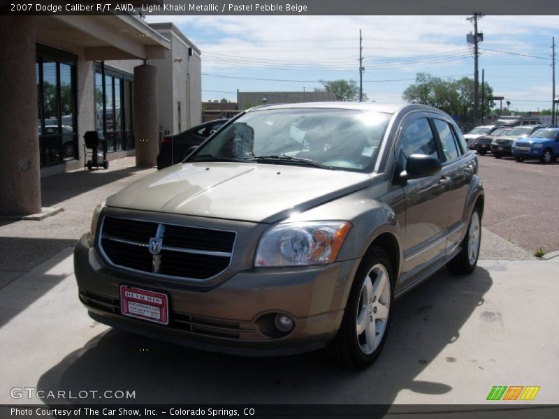 Light Khaki Metallic / Pastel Pebble Beige 2007 Dodge Caliber R/T AWD