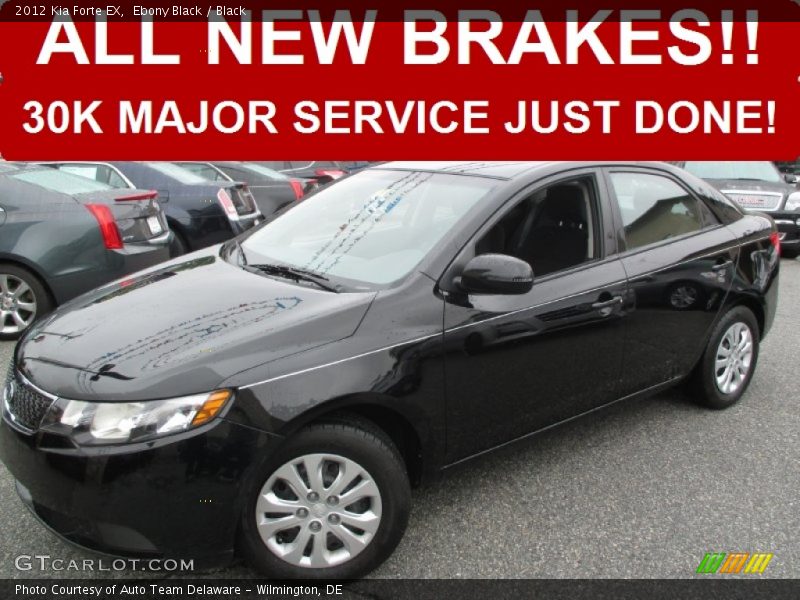 Ebony Black / Black 2012 Kia Forte EX
