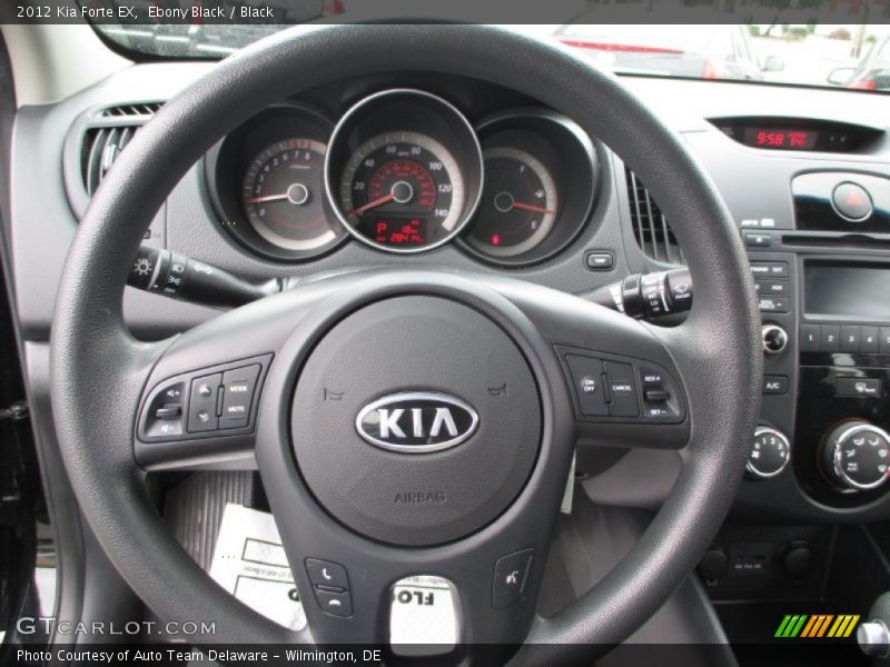 Ebony Black / Black 2012 Kia Forte EX