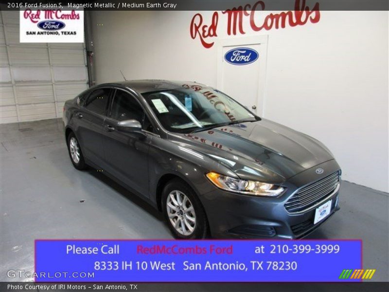 Magnetic Metallic / Medium Earth Gray 2016 Ford Fusion S