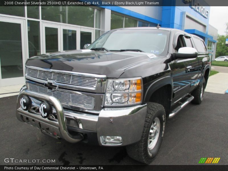 Black / Ebony Black/Light Titanium 2008 Chevrolet Silverado 2500HD LT Extended Cab 4x4