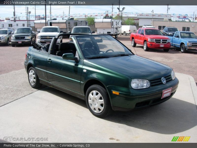 Bright Green Pearl / Black 2001 Volkswagen Cabrio GLS
