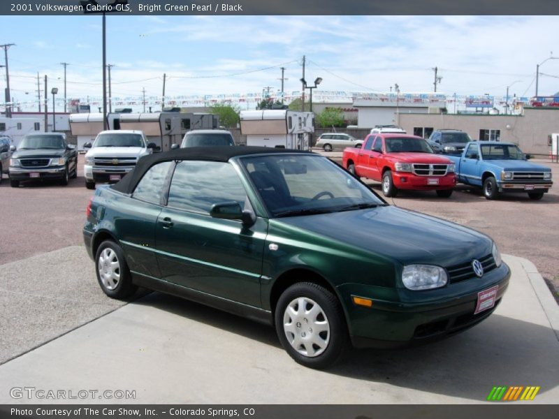 Bright Green Pearl / Black 2001 Volkswagen Cabrio GLS