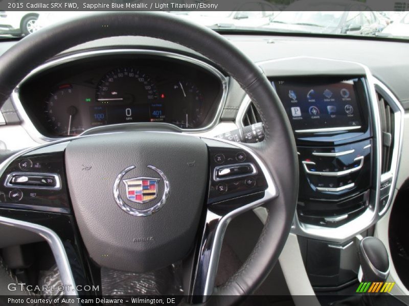 Sapphire Blue Metallic / Light Titanium/Ebony 2015 Cadillac SRX FWD