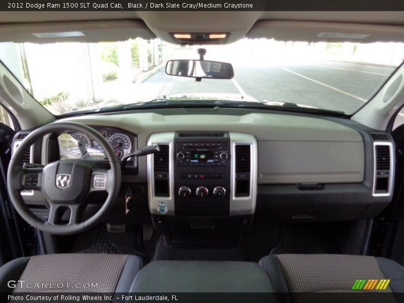 Black / Dark Slate Gray/Medium Graystone 2012 Dodge Ram 1500 SLT Quad Cab