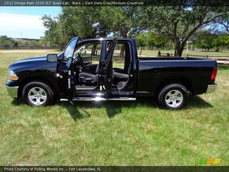 Black / Dark Slate Gray/Medium Graystone 2012 Dodge Ram 1500 SLT Quad Cab