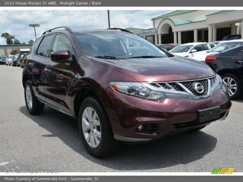 Midnight Garnet / Black 2013 Nissan Murano SV AWD