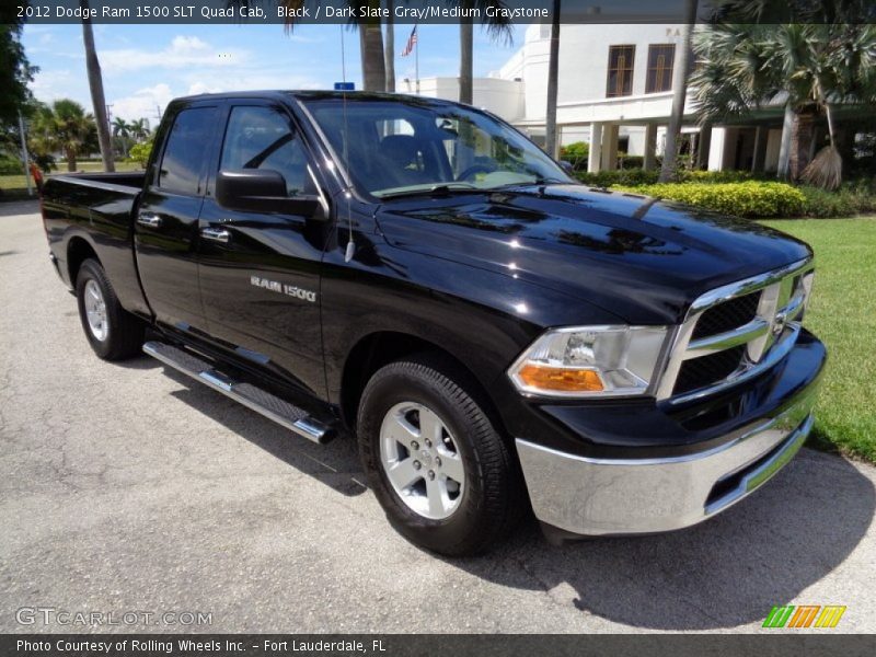 Black / Dark Slate Gray/Medium Graystone 2012 Dodge Ram 1500 SLT Quad Cab