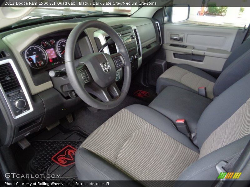 Black / Dark Slate Gray/Medium Graystone 2012 Dodge Ram 1500 SLT Quad Cab