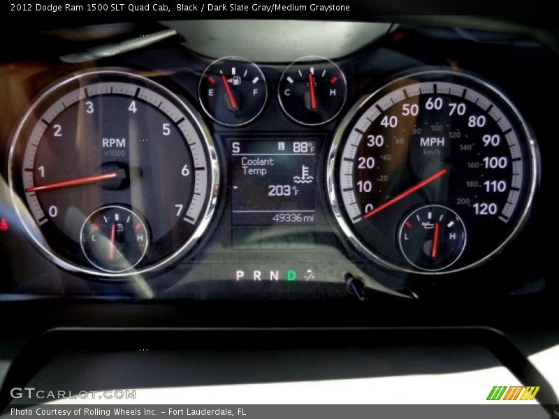Black / Dark Slate Gray/Medium Graystone 2012 Dodge Ram 1500 SLT Quad Cab
