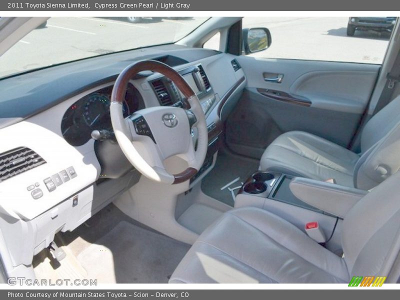 Cypress Green Pearl / Light Gray 2011 Toyota Sienna Limited