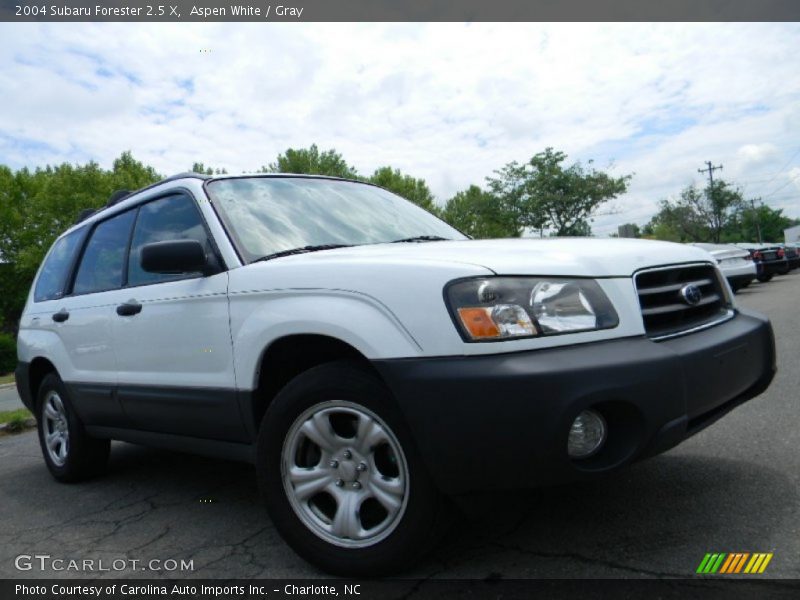 Aspen White / Gray 2004 Subaru Forester 2.5 X