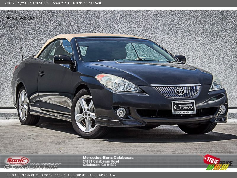 Black / Charcoal 2006 Toyota Solara SE V6 Convertible
