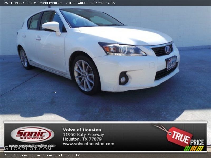 Starfire White Pearl / Water Gray 2011 Lexus CT 200h Hybrid Premium