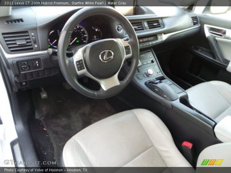 Starfire White Pearl / Water Gray 2011 Lexus CT 200h Hybrid Premium