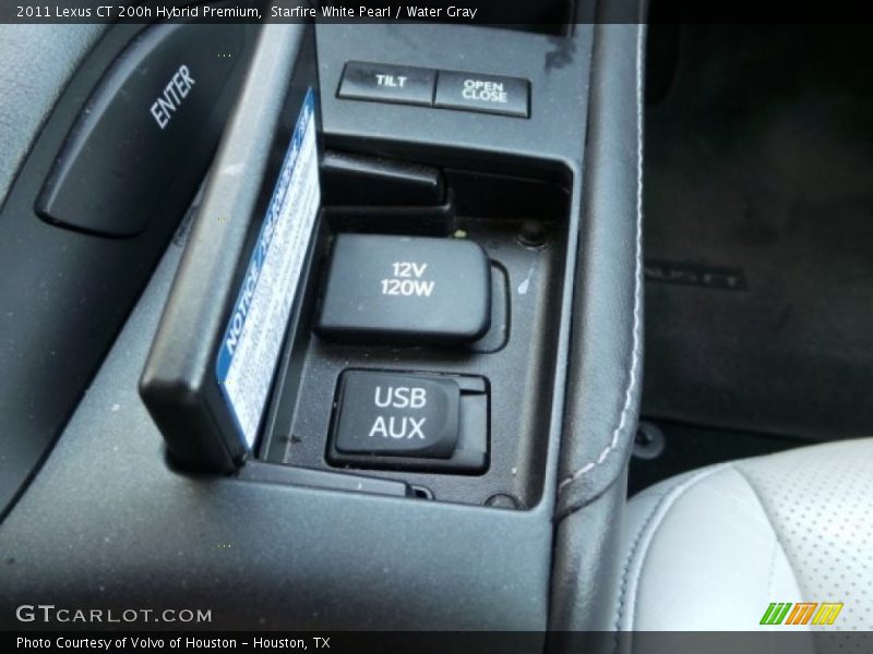 Starfire White Pearl / Water Gray 2011 Lexus CT 200h Hybrid Premium