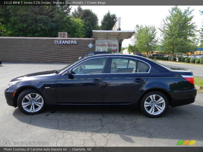 Monaco Blue Metallic / Cream Beige 2010 BMW 5 Series 528i Sedan
