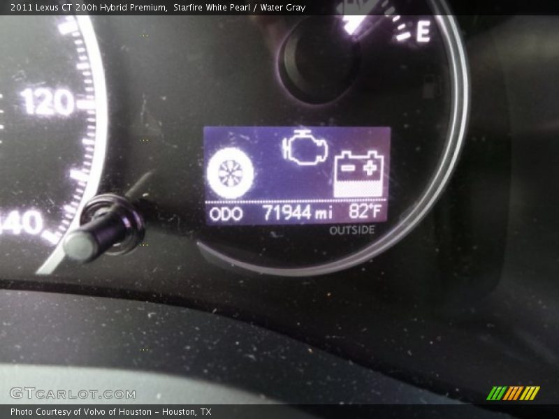 Starfire White Pearl / Water Gray 2011 Lexus CT 200h Hybrid Premium